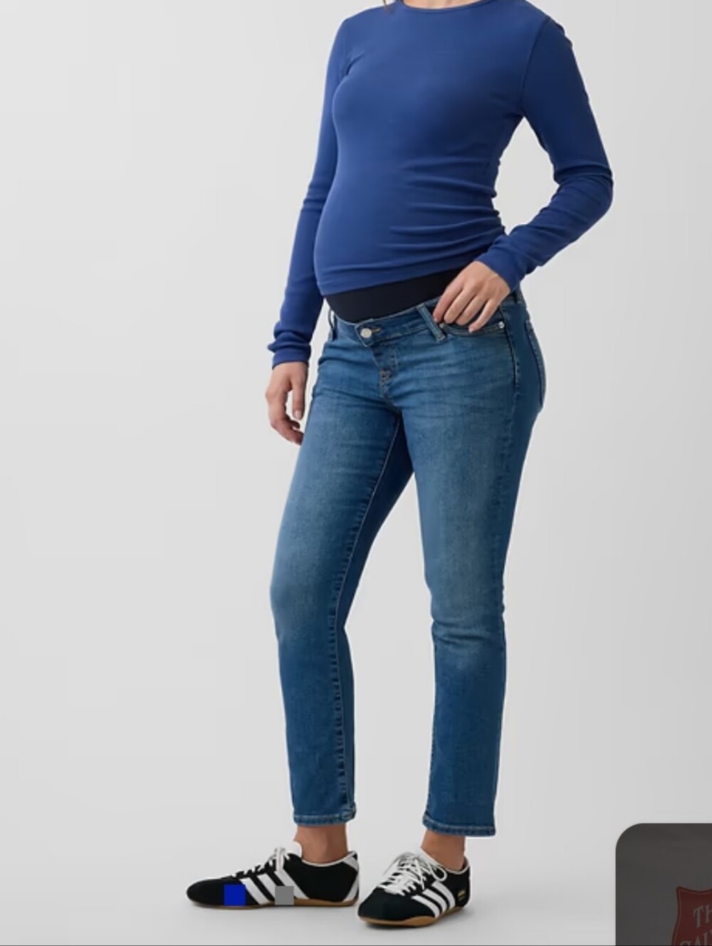 GAP Maternity SLIM BLUE Jeans stretchy Cozy Comfort Classy Medium Blue Y2K